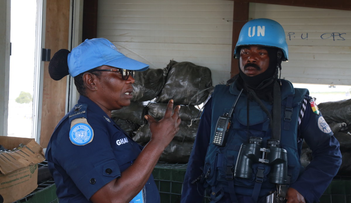 Assistant Superintendent of Police, Sylivia Adzo Sowlitse, serving as formed police unit commander in South Sudan. Photo: UNMISS/ Nektarios Markogiannis